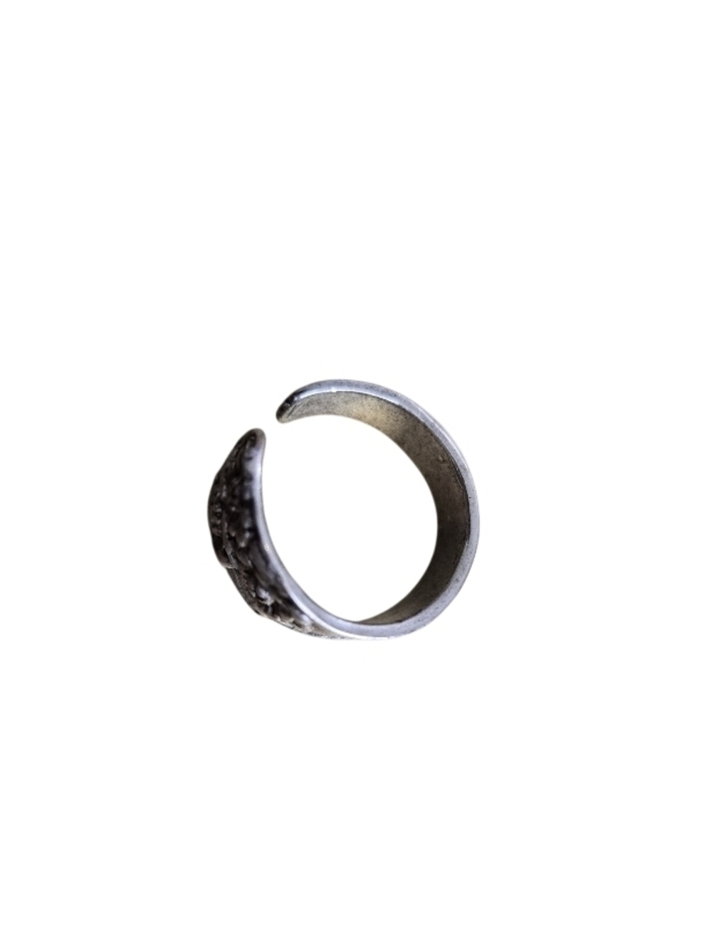 4/$15 Floral Spoon Ring in Antique Silver Tone Sz 7.5 Women's Men's Jewelry - Picture 4 of 4